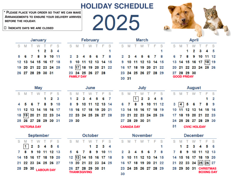 Holiday Schedule